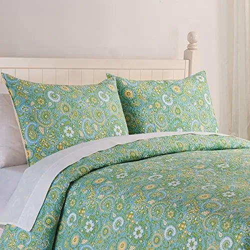 C&f Home Samara Primavera Paisley Verano Verde Azul Reversib