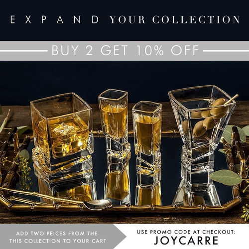 Joyjolt Carre - Vasos De Whisky Cuadrados, Vasos De Whisky A