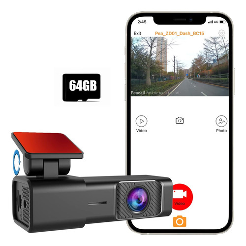 Peacall Blackbox Dvr Full Hd 1080p Wifi Dash Cam Mini Con Ta