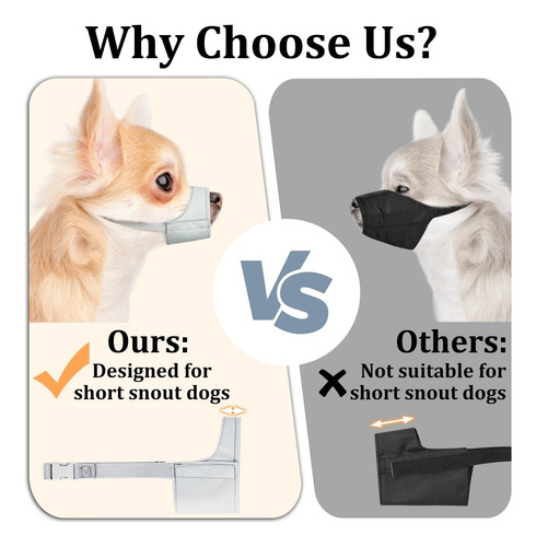 Short Snout Dog Muzzle, Small Muzzle For Chihuahua Shih