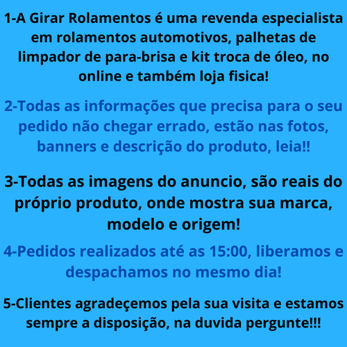 Kit Rolamento Roda Dianteira Vw Fusca 5 Furos Brasilia 73-74