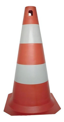 Cone Rígido Plt 50cm De Altura Laranja E Branco Proteplus