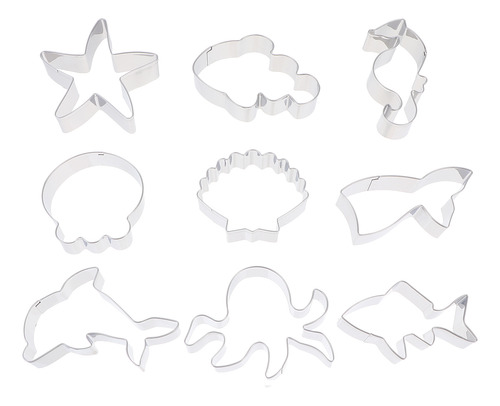 Molde Para Galletas Con Forma De Pulpo Para Fondant, 9 Unida