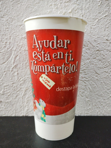 Vaso Coca Cola Navideño Oso Y Árbol Ayudar Está En Ti 2009 (Usado)