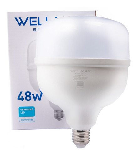 Ampolleta Led 48w E27 Certificada Alta Potencia Wellmax Color De La Luz Blanco Frío