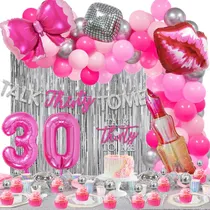 Comprar Talk 30 To Me Decoracion Cumpleaño Para Ella Arco Globo Rosa