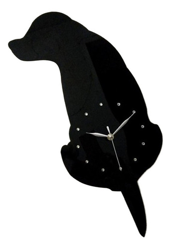 Relojes De Pared De Péndulo Para Perros Black Dog 02 Good