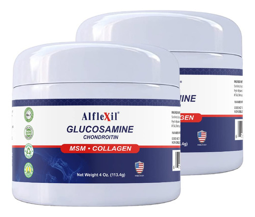 Alflexil Crema De Glucosamina Y Condroitina Con Msm Y Colá.