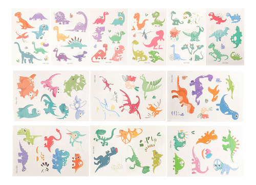 Adhesivo Con Estampado De Dinosaurios Que Brillan En La Oscu