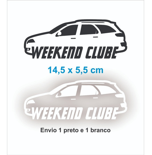2 Adesivos Vinil Automotivo Fiat Palio Weekend Clube | Parcelamento sem  juros