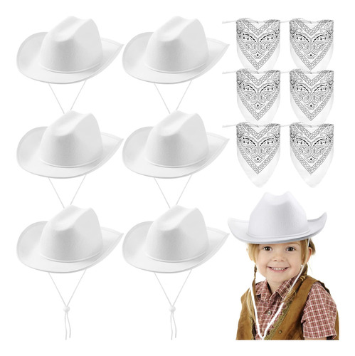 Unittype 12 Piezas De Sombrero De Vaquero Para Niños, Sombre