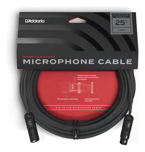 Cabo American Stage Series Microfone D'addario Pw-amsm-25