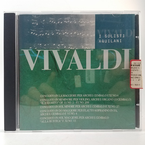 Vivaldi - Conciertos - I Solisti Aquilani - Cd - Ex 