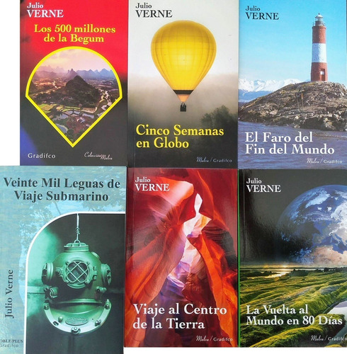6 Libros Verne Viaje Faro Fin Vuelta Cinco 500 Mill Gradifco