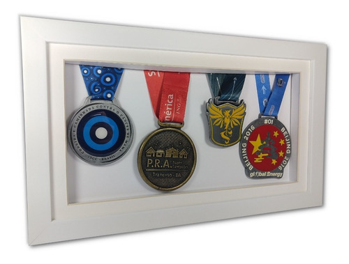 Quadro / Moldura Portamedalha - Box Único 4 Medalhas