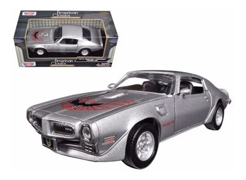 Pontiac Firebird Trans Am 1973 Plateado Motormax 1:24