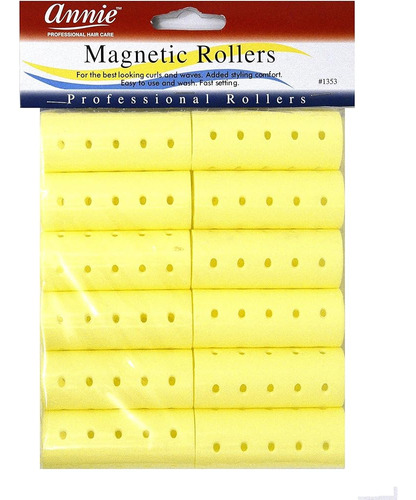 Annie Rodillos Magnéticos 12 Unidades Amarillo 7/8  #1353