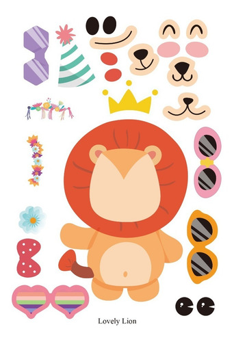 Imagen 5 de 7 de Stickers Autoadhesivos Didactico X4 Animalitos Souvenirs