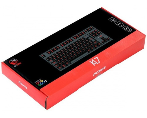 Teclado Mecânico Usb Kl7 Outemu Blue Abnt2 Led 1.8m Pcyes
