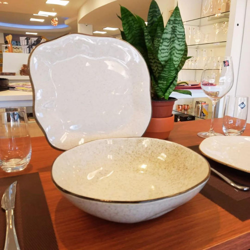 Conjunto Travessa E Saladeira Ryo Maresia Oxford Baixelas Branco