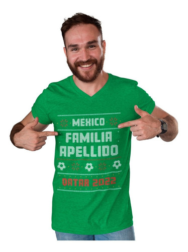 Playera Personalizada Familia Mex- Ugly Sweater - Qatar 2022