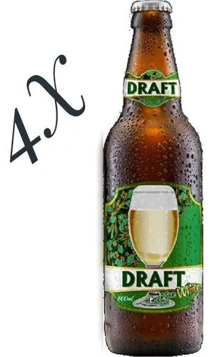 Chopp De Vinho Branco Draft C/ 4 Garrafas De 600ml