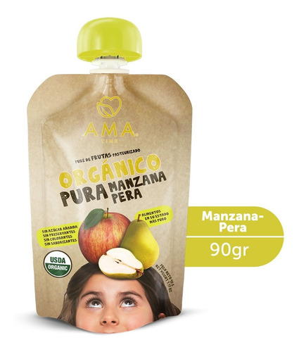 Ama Pure Manzana Pera Organico 90 G