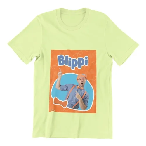 Polera Infantil Unisex Blippi Youtuber Niño Estampado Algodo