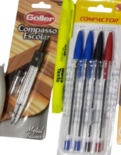 Imagem 3 de 3 de Material Escolar 2020 1 Caderno 15 Materias+ 22 Itens Barato