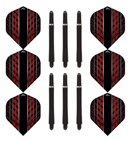 6x Flights Mission Std + 6x Shafts Nylon Dardo Pro - Escolha