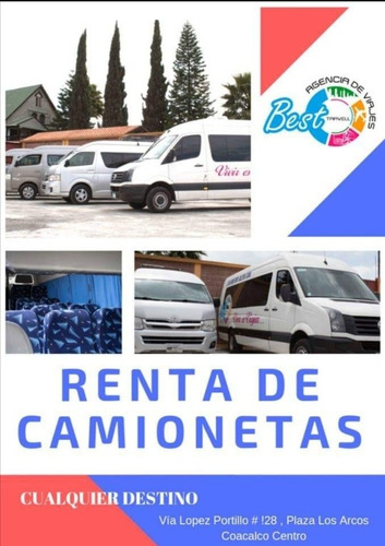 Imagen 1 de 8 de Renta De Camionetas 14 Y 20 Pasajeros