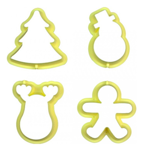 Molde Cortador Repostero De Navidad 2 - 4 Figuras