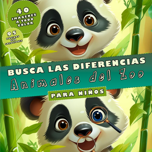 Libro: Busca Las Diferencias: Animales Del Zoo: Un Libro De 