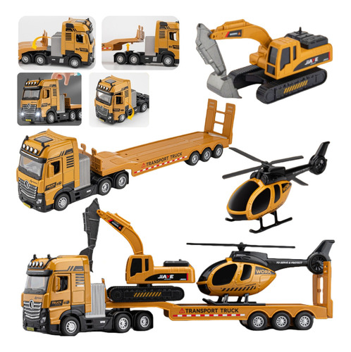 Modelo De Vehículo De Construcción, Excavadora, Helicóptero,