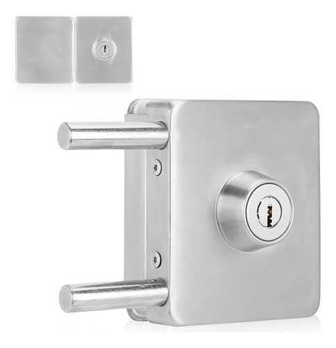 Pestillo De Puerta Cuadrado De Vidrio Único Sin Marco De Hie