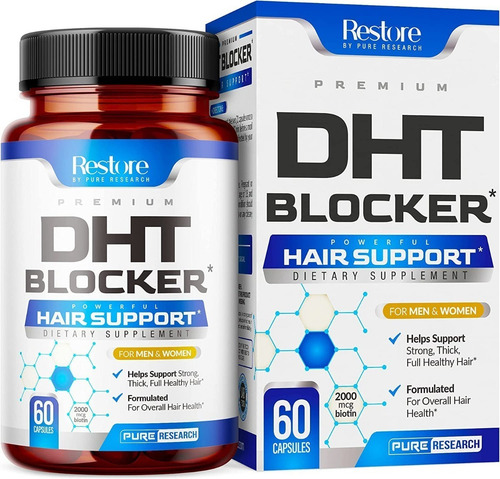 Bloquedor Dht 60 Capsulas Apoya El Crecimiento Del Cabello Sabor S/n