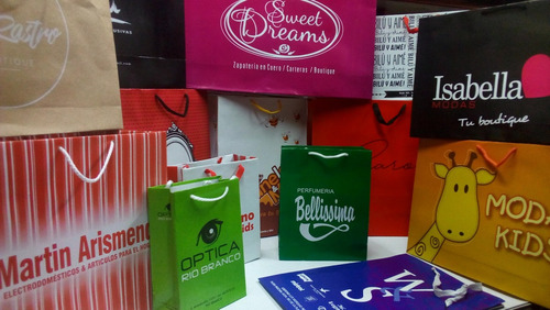 Imagen 2 de 8 de Bolsas De Papel Impresas - Adhesivos - Tarjetas - Imprenta