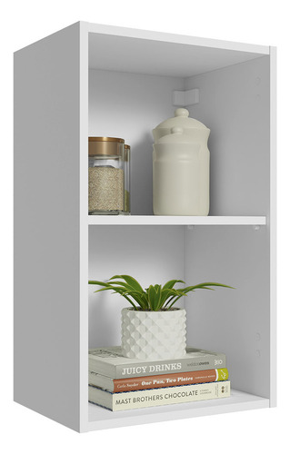Alacena Madesa 2 Nichos Abiertos 40cm Blanco Blanco