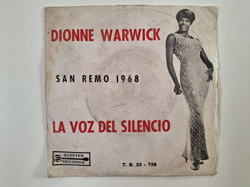 Simple Vinilo Dionne Warwick En Italiano La Voz Del Silencio