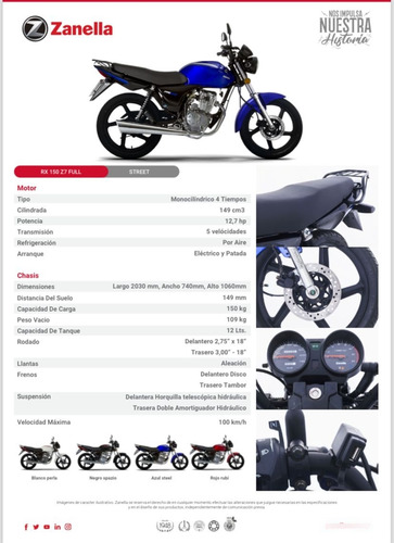 Zanella Rx 150 Full - Patentada $1.127.000 (sapucai)