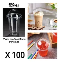 Comprar Vasos Domo 12oz Con Tapa Domo Perforada (100 Unid)