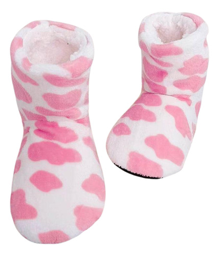 Pantu Bota C Suela Antideslizante Pantuflas P Frio Corderito