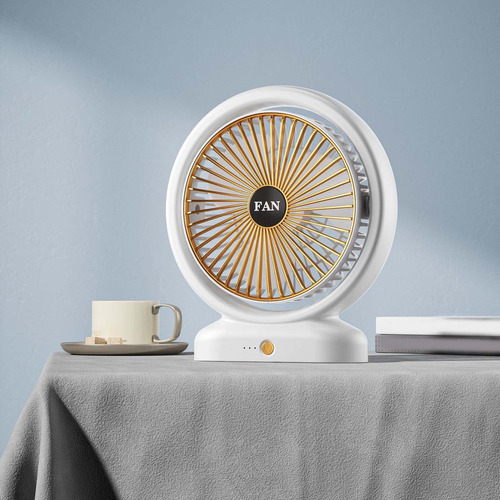 Mini Ventilador De Escritorio U De Tres Velocidades Con Bate