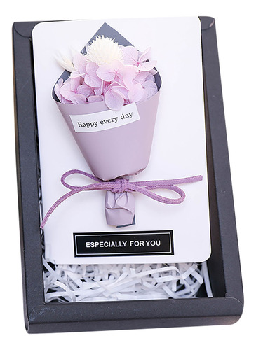 Tarjeta De Felicitación N Dried Flower Con Caja De Regalo Bo