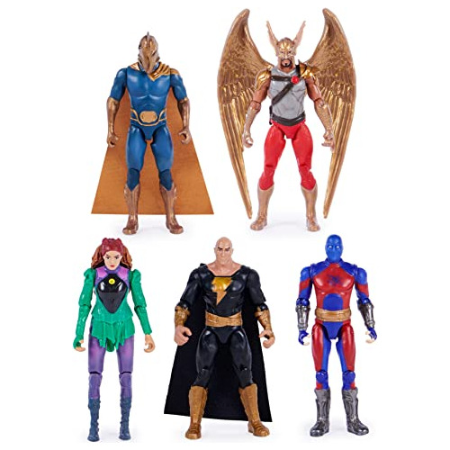 Dc Comics, Juego De Black Adam Y Justice Society, Figuras De