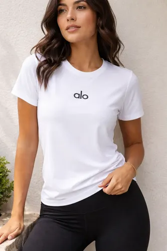 Camisa Feminina Blusa Dry Fit Fitness Proteção Uv Academia Branco Alo M
