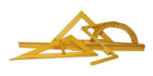 Imagem 1 de 1 de Brinquedos Educativos - Kit De Desenho Geométrico 5 Peças