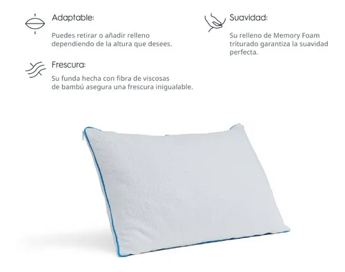 Imagen 5 de 9 de Almohada Luuna Memory Foam Ajustable, Regular