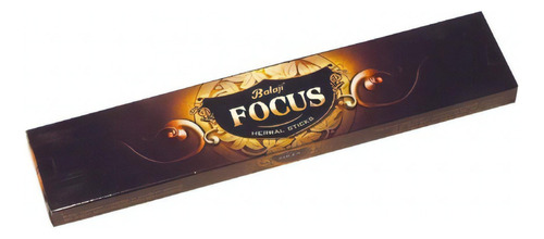 Incenso Premium Balaji Focus 12 Caixas De 15 Varetas Fragrância Focus