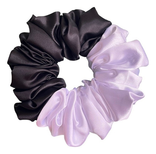 Scrunchie Xl Bicolor Diseño Merlina